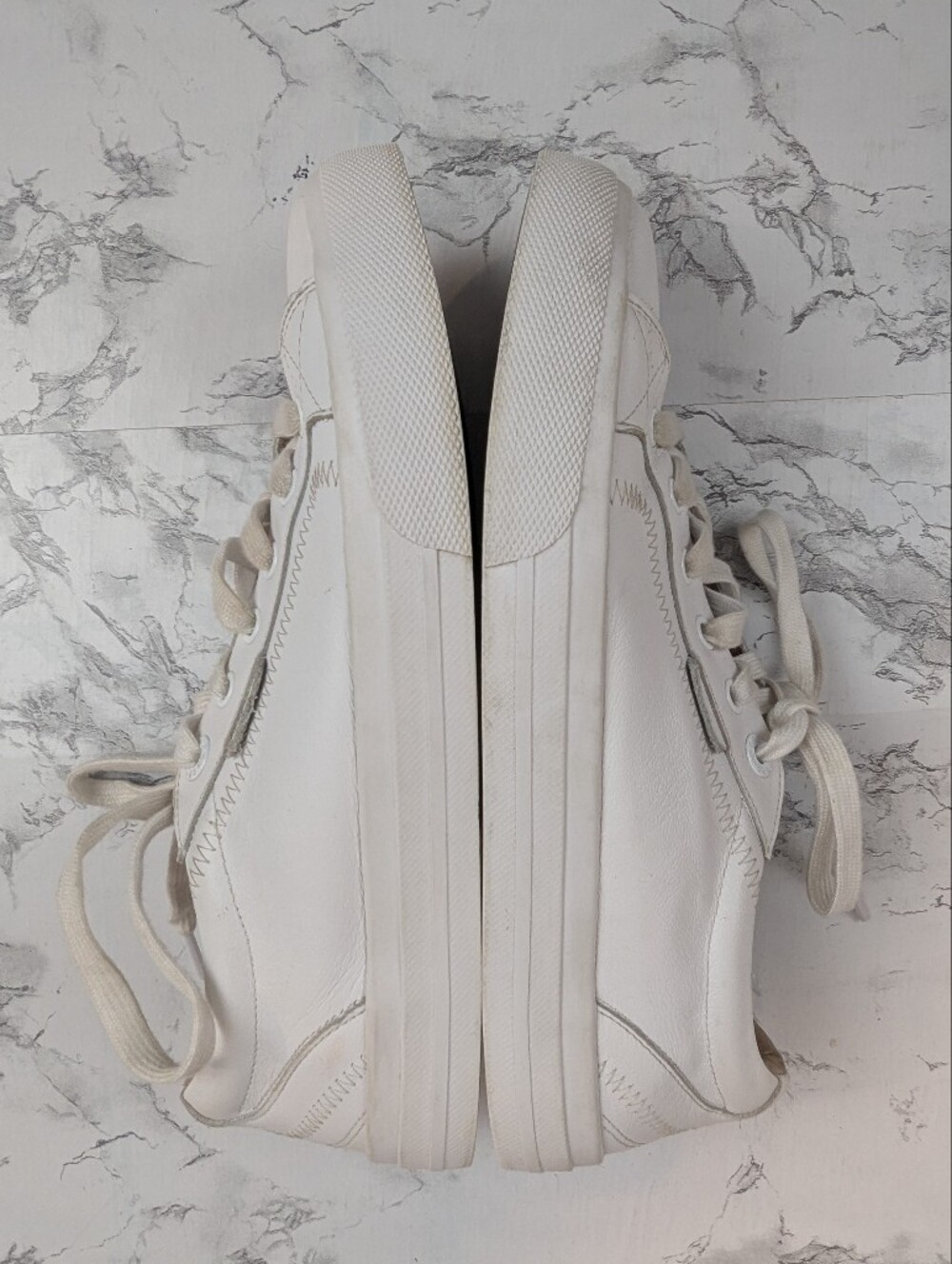 Taos Plim Soul Lux White Leather Comfort Sneakers Size 9 - Picture 4 of 14